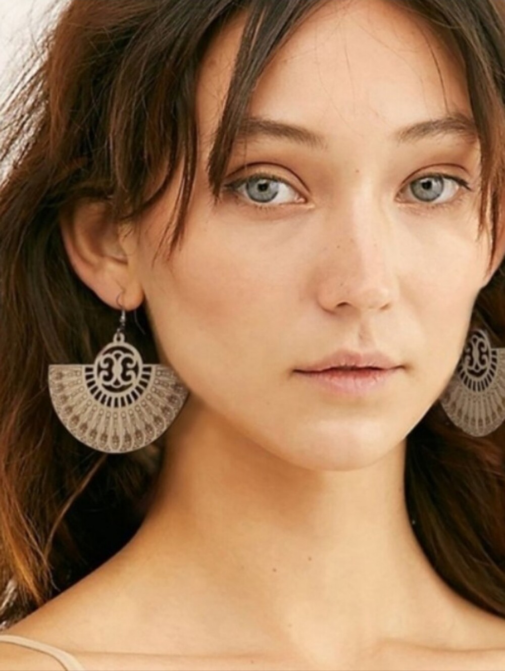 ❤️FP Jewelry Lightweight Earrings Wood Hypoallergenic Silver Hooks Oriental Fans